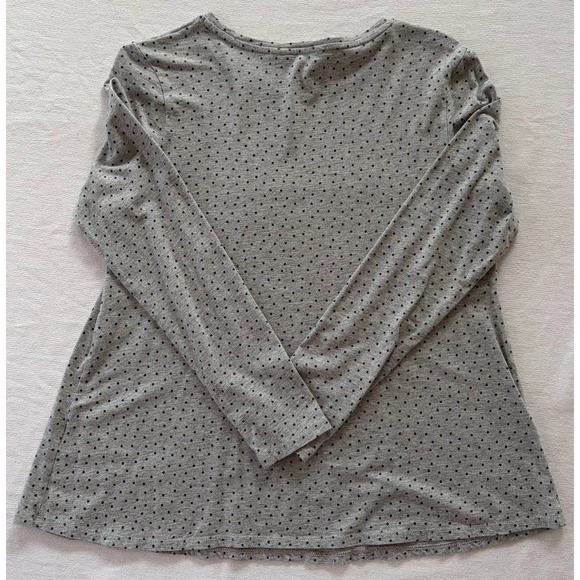 Boden Grey Black Metallic Polka Dot Long Sleeve Top Tunic Women's Size M Swing - Picture 5 of 10